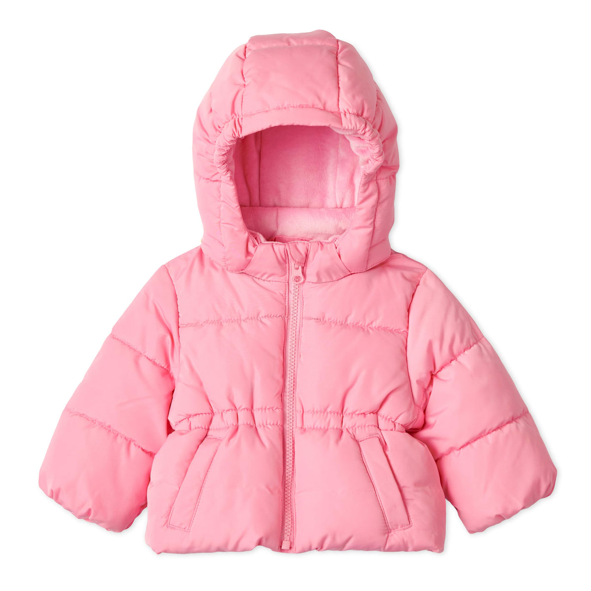 Amazon Essentials x Sofia Grainge Babies, Todders and Girls' Water-Repellent Hooded Puffer Jacket