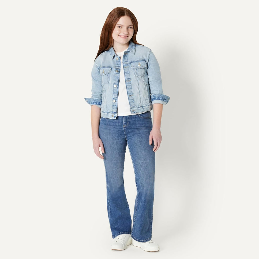 Amazon Essentials Girls' High Stretch High-Rise Flare Jean