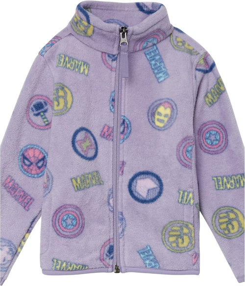 Amazon Essentials Disney | Marvel | Star Wars | Princess Girls and Toddlers' Polar Fleece Full-Zip Mock Jackets
