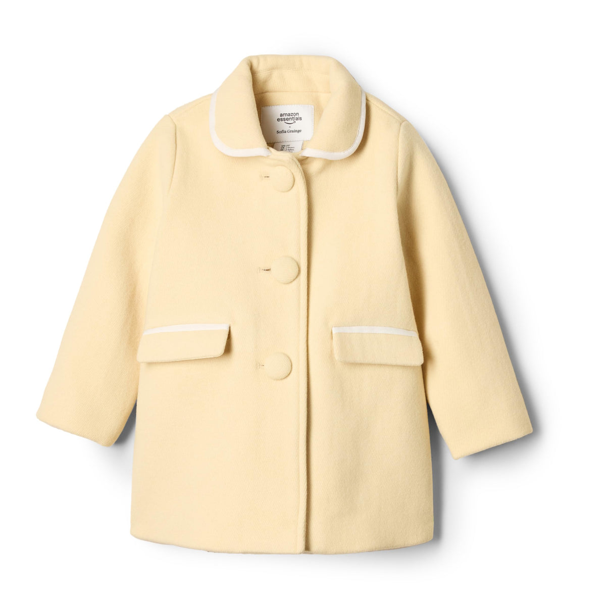 Amazon Essentials x Sofia Grainge Toddlers and Baby Girls' Wool Blend Coat