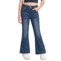 Jeans for Girls Wide Leg High Elastic Waisted School Outdoor Pants