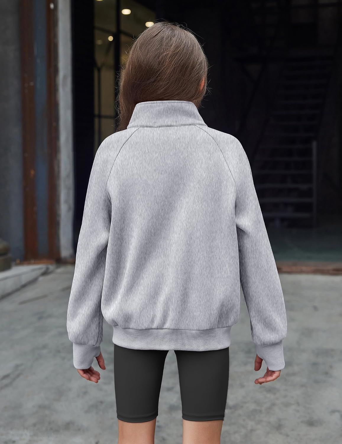 Arshiner Girls Zip Up Sweatshirt Full-zip Fleece Track Jackets Kids Fall Fashion Outfits Winter Clothes with Pockets