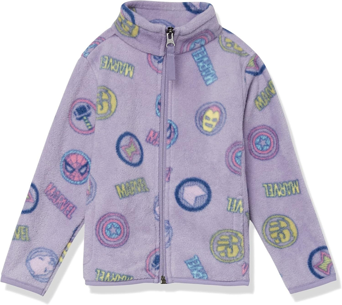 Amazon Essentials Disney | Marvel | Star Wars | Princess Girls and Toddlers' Polar Fleece Full-Zip Mock Jackets