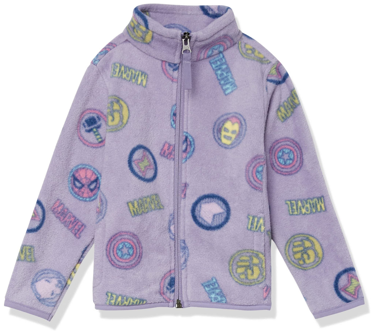 Amazon Essentials Disney | Marvel | Star Wars | Princess Girls and Toddlers' Polar Fleece Full-Zip Mock Jackets