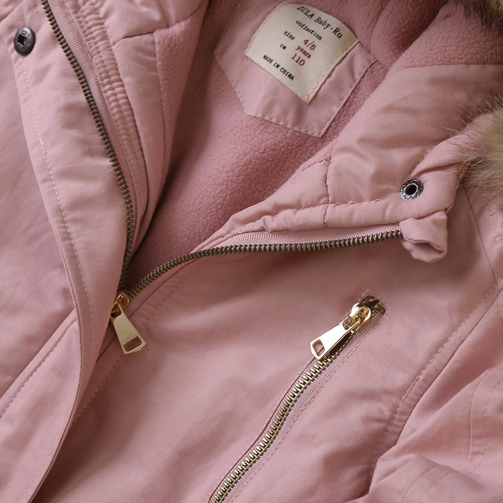 Kids Winter Jacket Puffer Coats Fleece Parka Boys Girls Outerwear