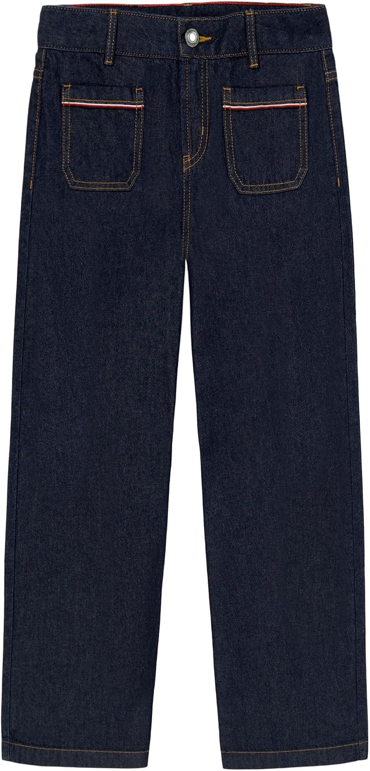 Tommy Hilfiger Girls' Wide Leg 5-Pocket Denim Jean