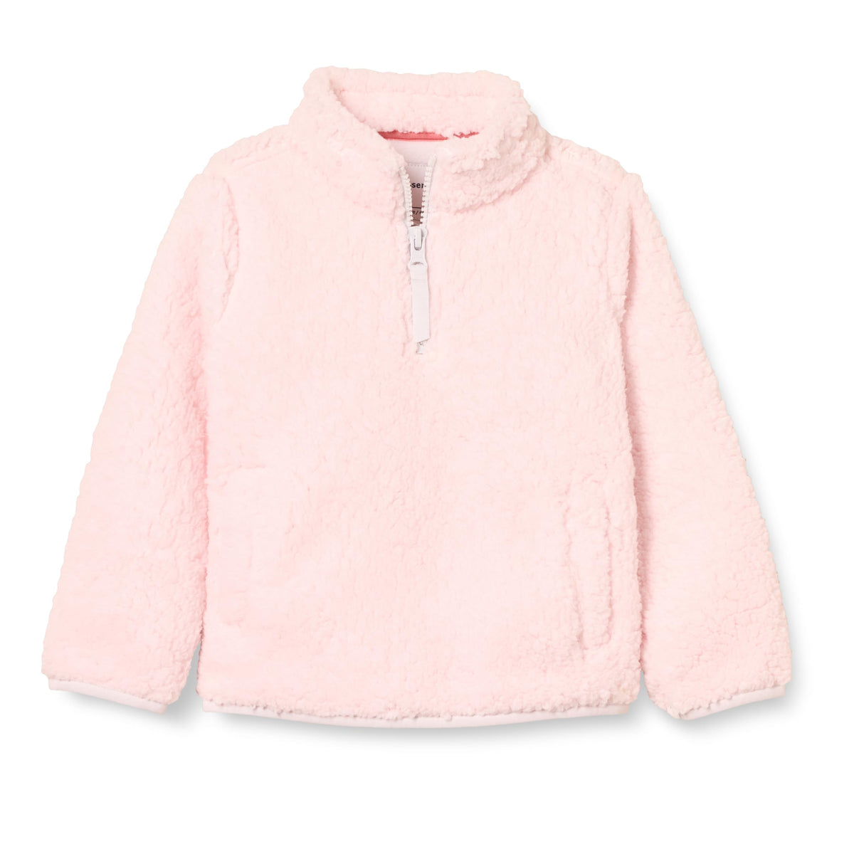 Amazon Essentials Girls' Long Sleeve Sherpa Fleece Quarter-Zip Pullover Jacket, Insulated