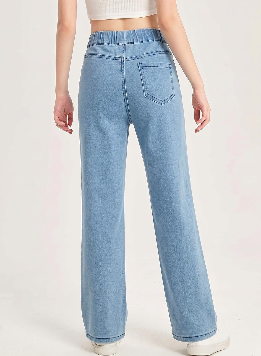 blibean Girls Straight Leg Jeans Cute Heart Pockets Denim Pants Size 6-15
