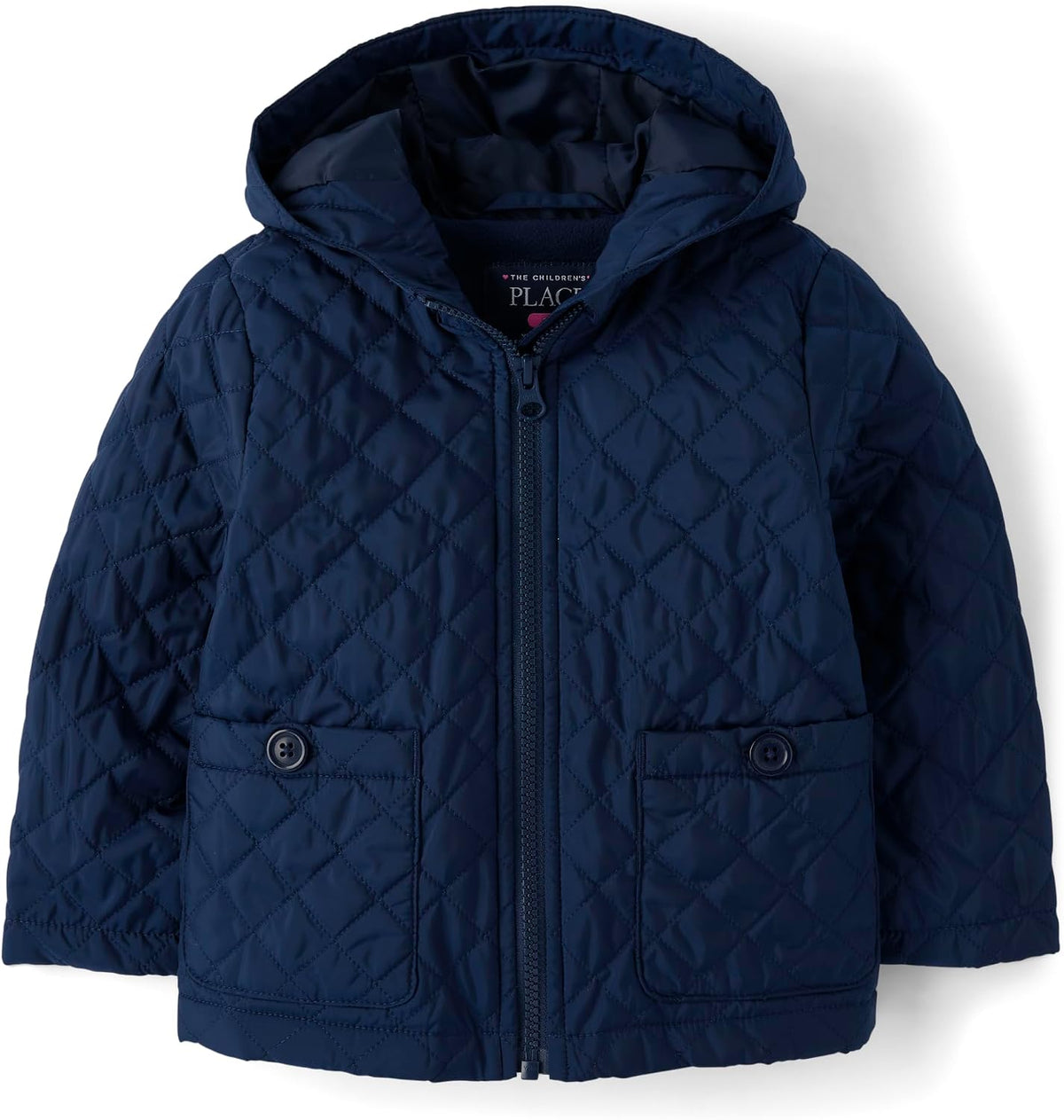 The Children's Place Baby Girls' And Toddler Zip Up Quilted Hooded Jacket