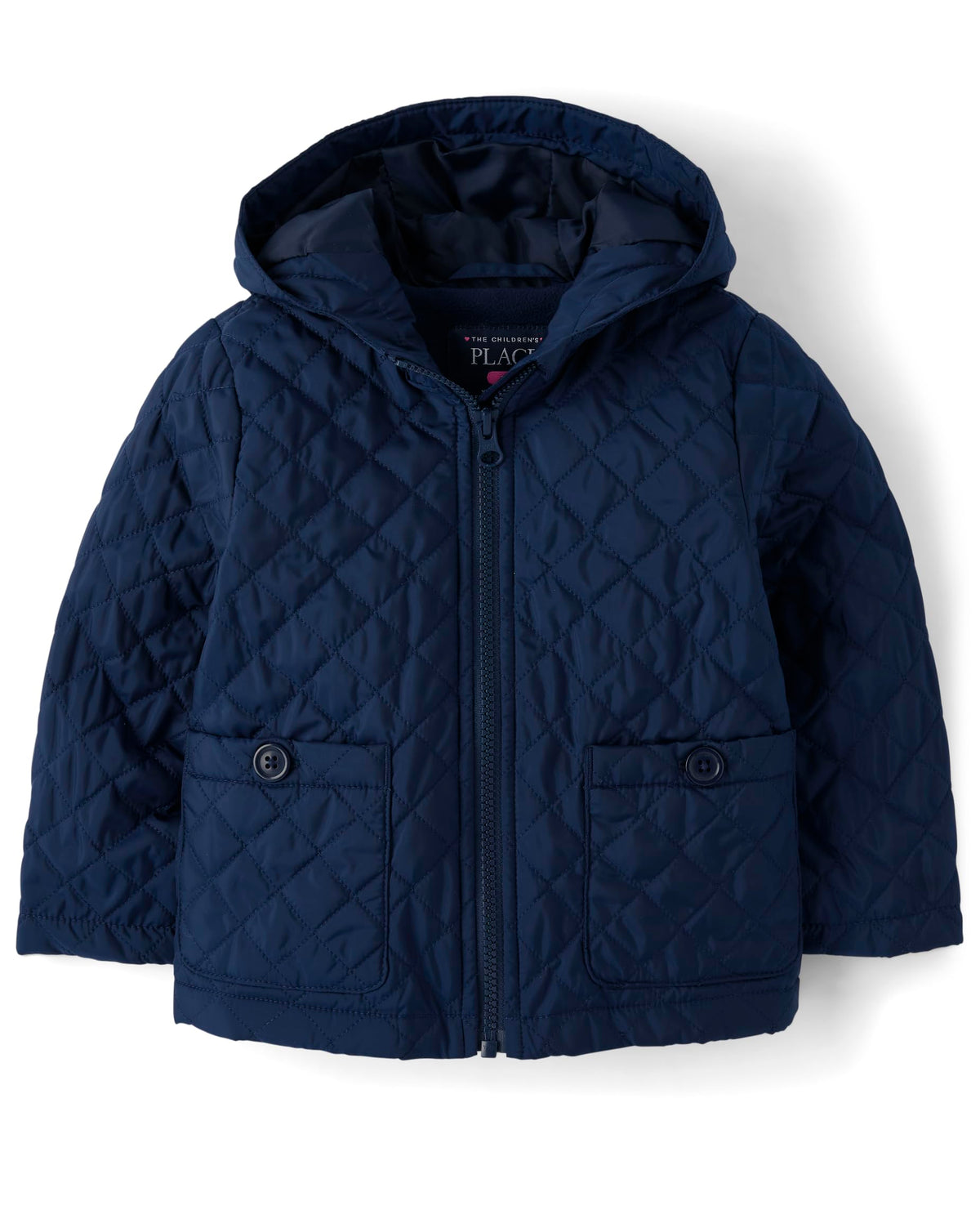The Children's Place Baby Girls' And Toddler Zip Up Quilted Hooded Jacket