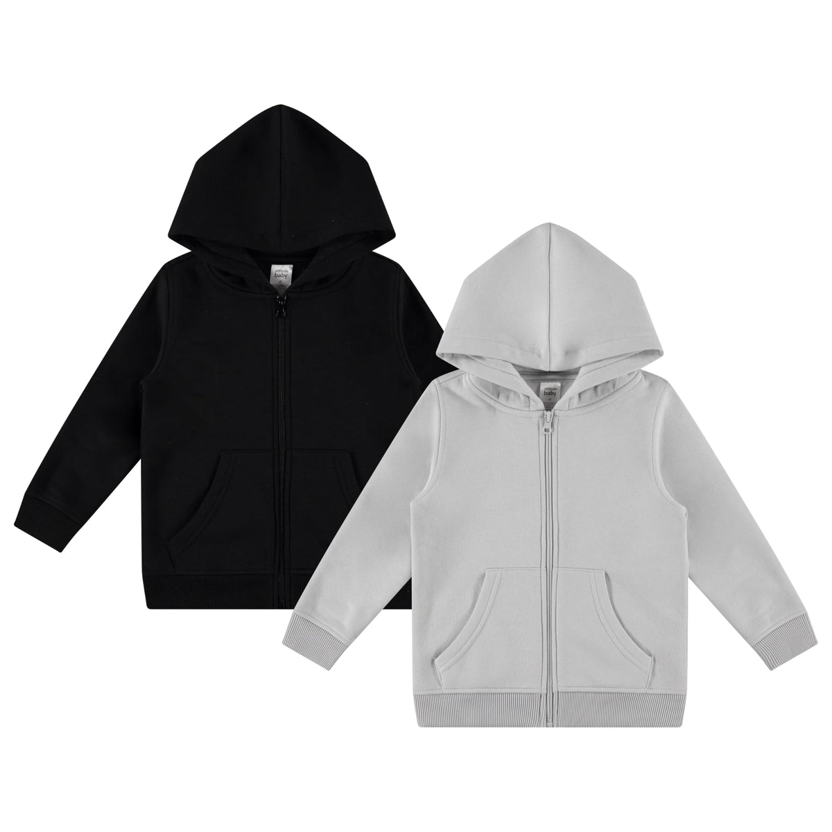 Cudlie 2-Pack Toddler Zip-Up Hoodies for Boys and Girls – Colorful Cotton Blend Sweatshirts with Pockets – Sizes 12M to 4T