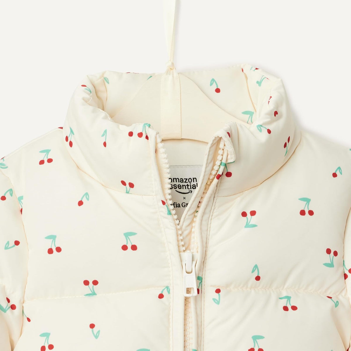 Amazon Essentials x Sofia Grainge Toddler and Baby Girls' Heavyweight Fleece Lined Taffeta Puffer Jacket