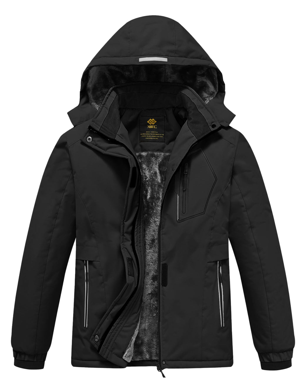 MoFiz Girl's Ski Jacket Winter Snow Coat Kids Fleece Warm Snowboard Jacket