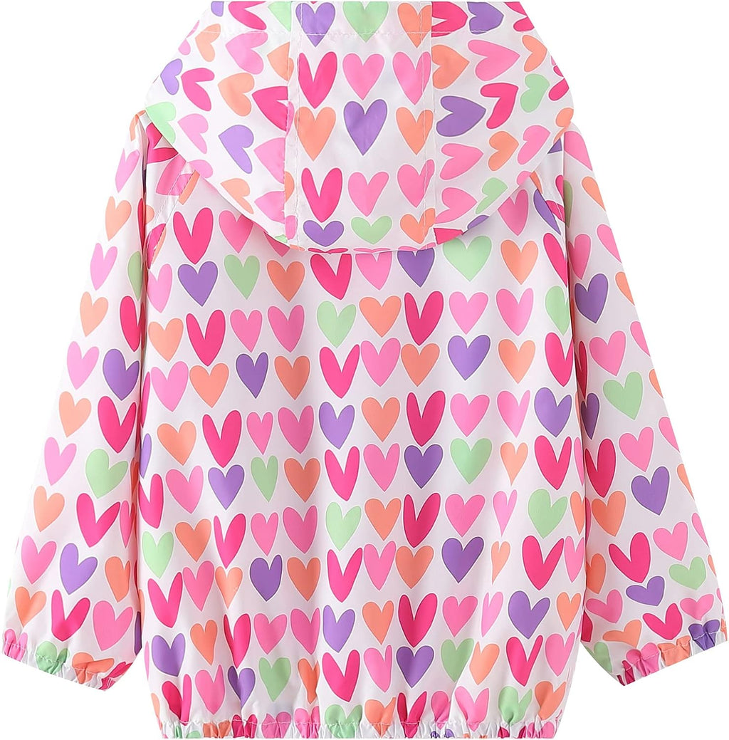 WELAKEN lightweight Jacket for Girls Kids & Toddler II Girls' Print Water-resistant Jacket