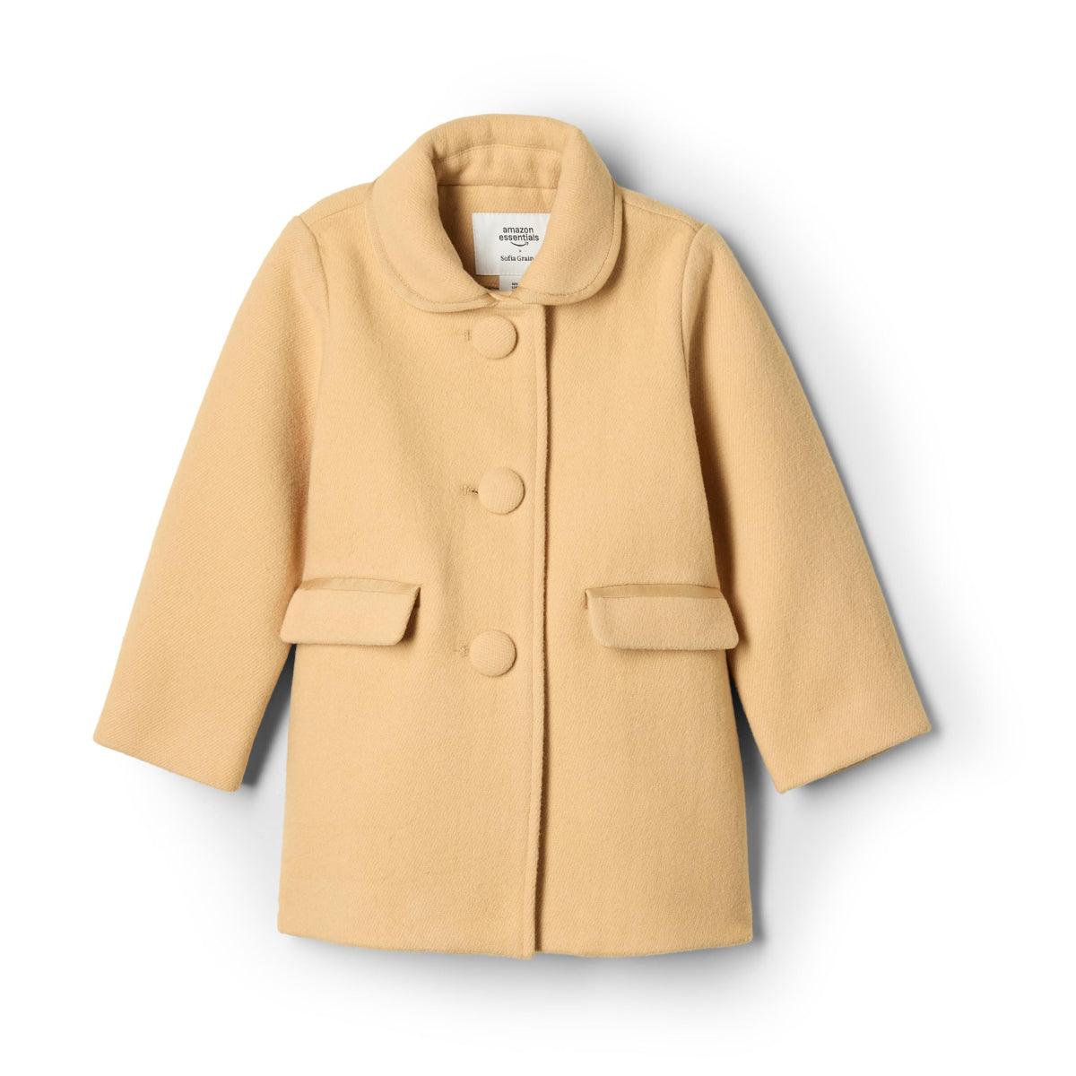 Amazon Essentials x Sofia Grainge Toddlers and Baby Girls' Wool Blend Coat