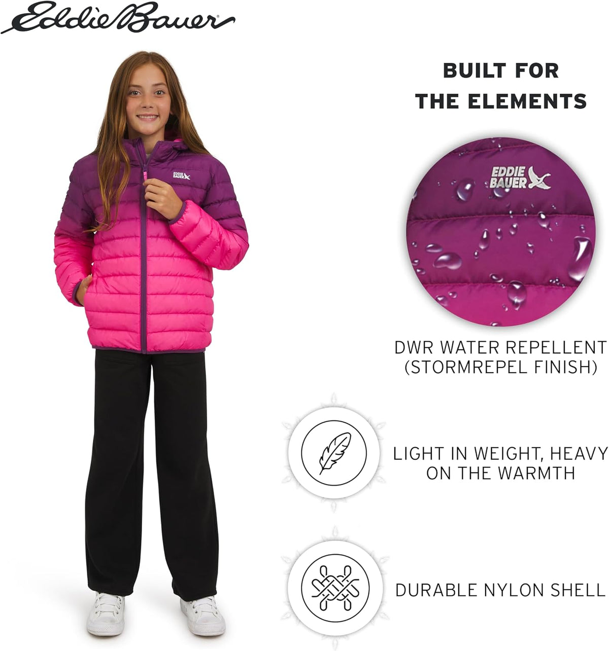 Eddie Bauer Boys' CirrusLite Lightweight Down Puffer Jacket