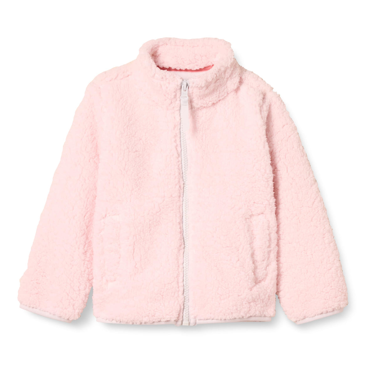 Amazon Essentials Girls' Faux Sherpa Fleece Full-Zip Jacket, Lined