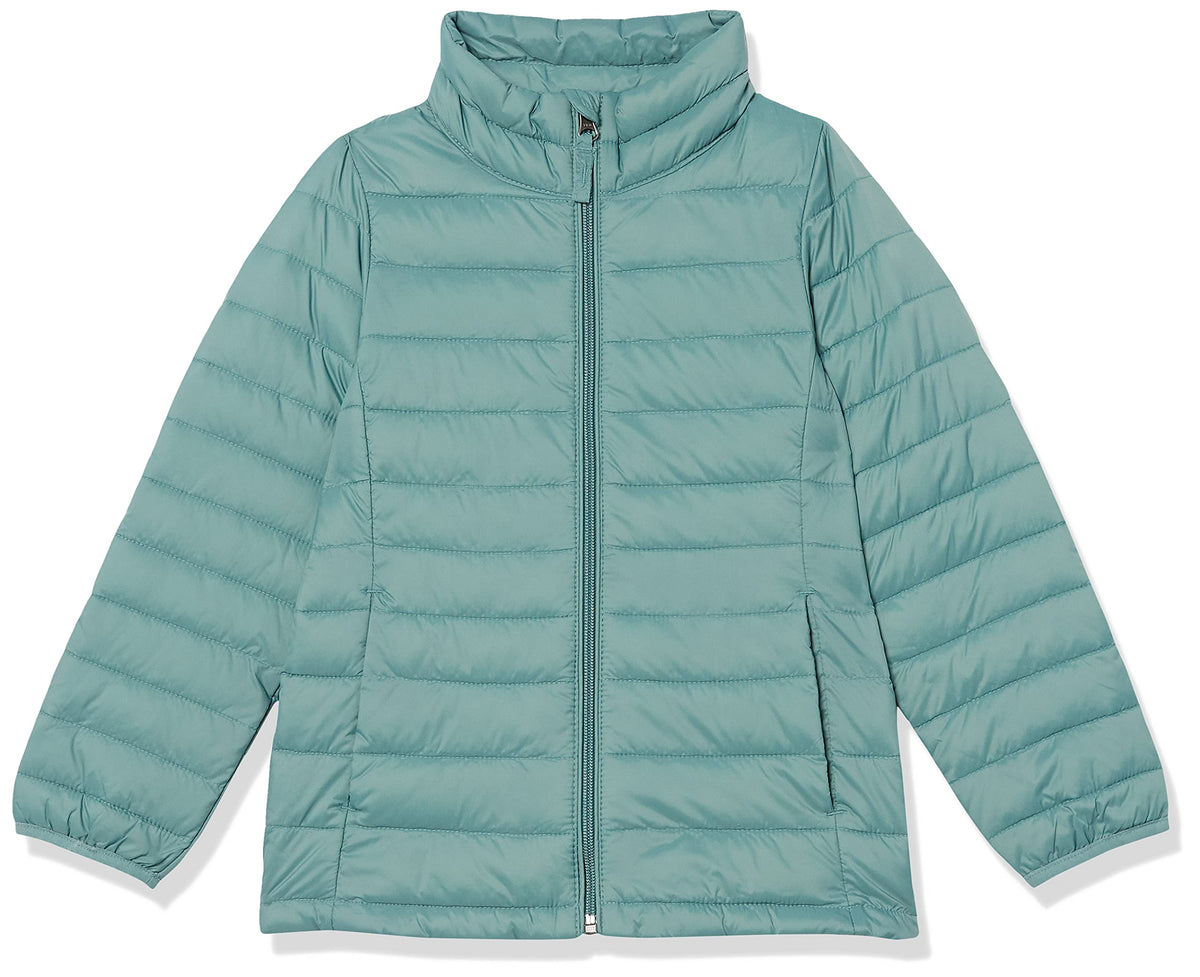 Amazon Essentials Girls and Toddlers' Light-Weight Water-Resistant Packable Mock Puffer Jackets