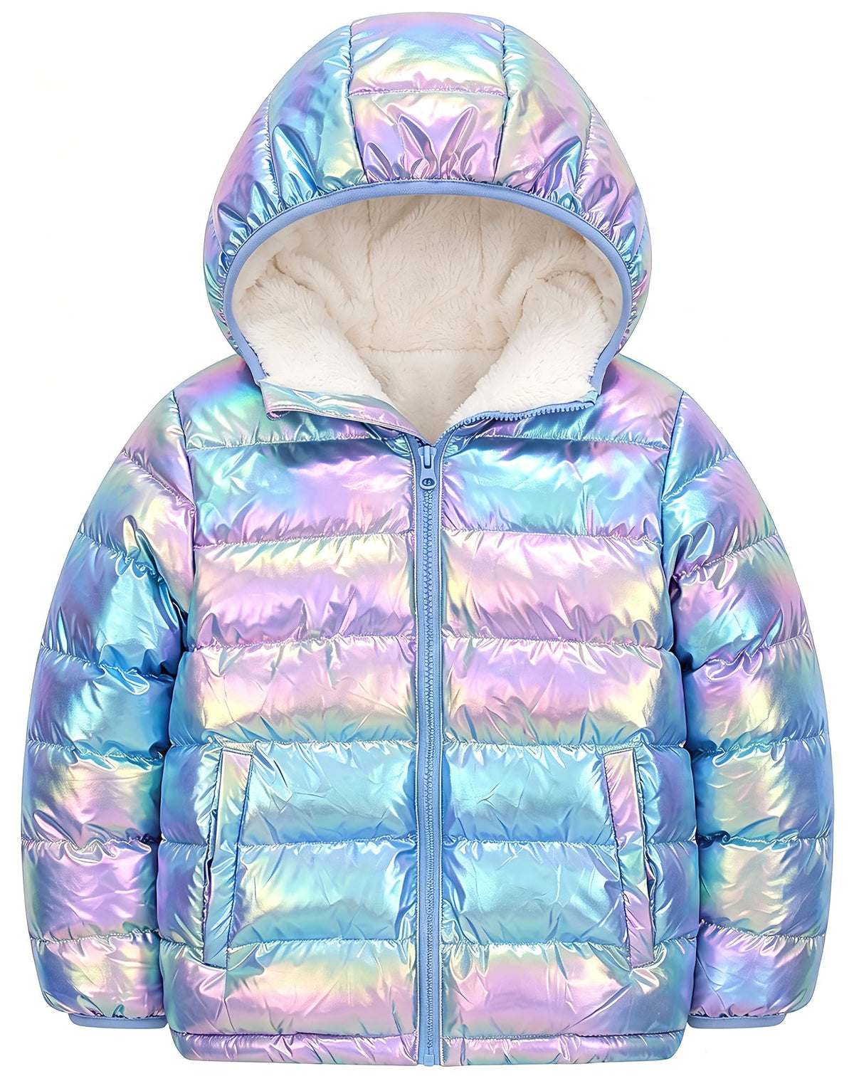 Lovekider 4-12 Years Girls Hooded Puffer Jacket Warmth Padded Winter Coat