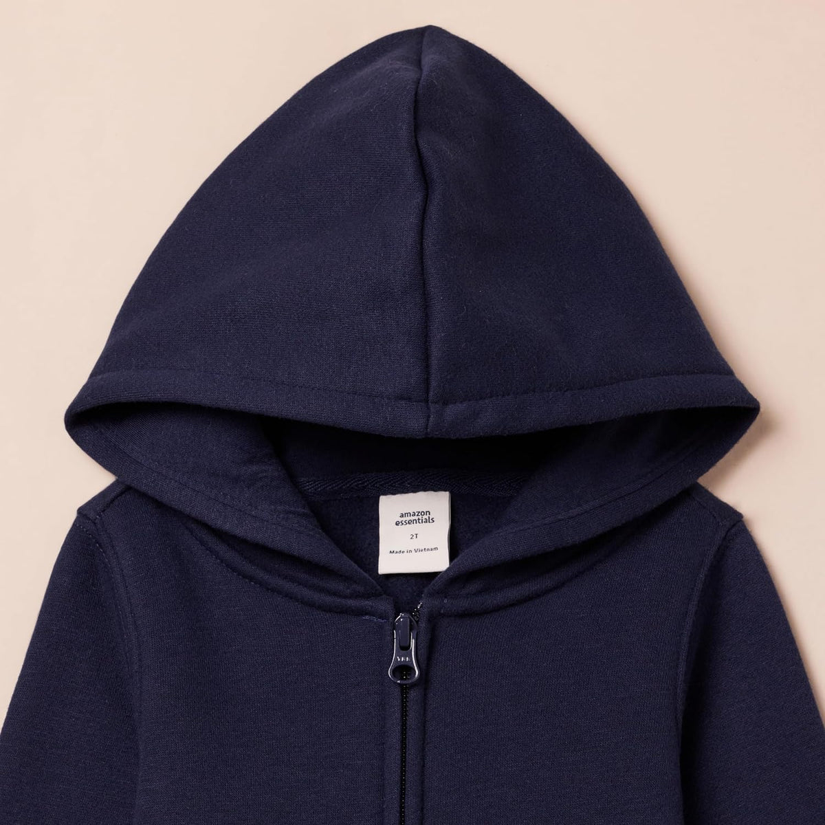 Amazon Essentials Girls and Toddlers' Fleece Zip-Up Hooded Sweatshirt with Lined Hood and Rib Knit Detail