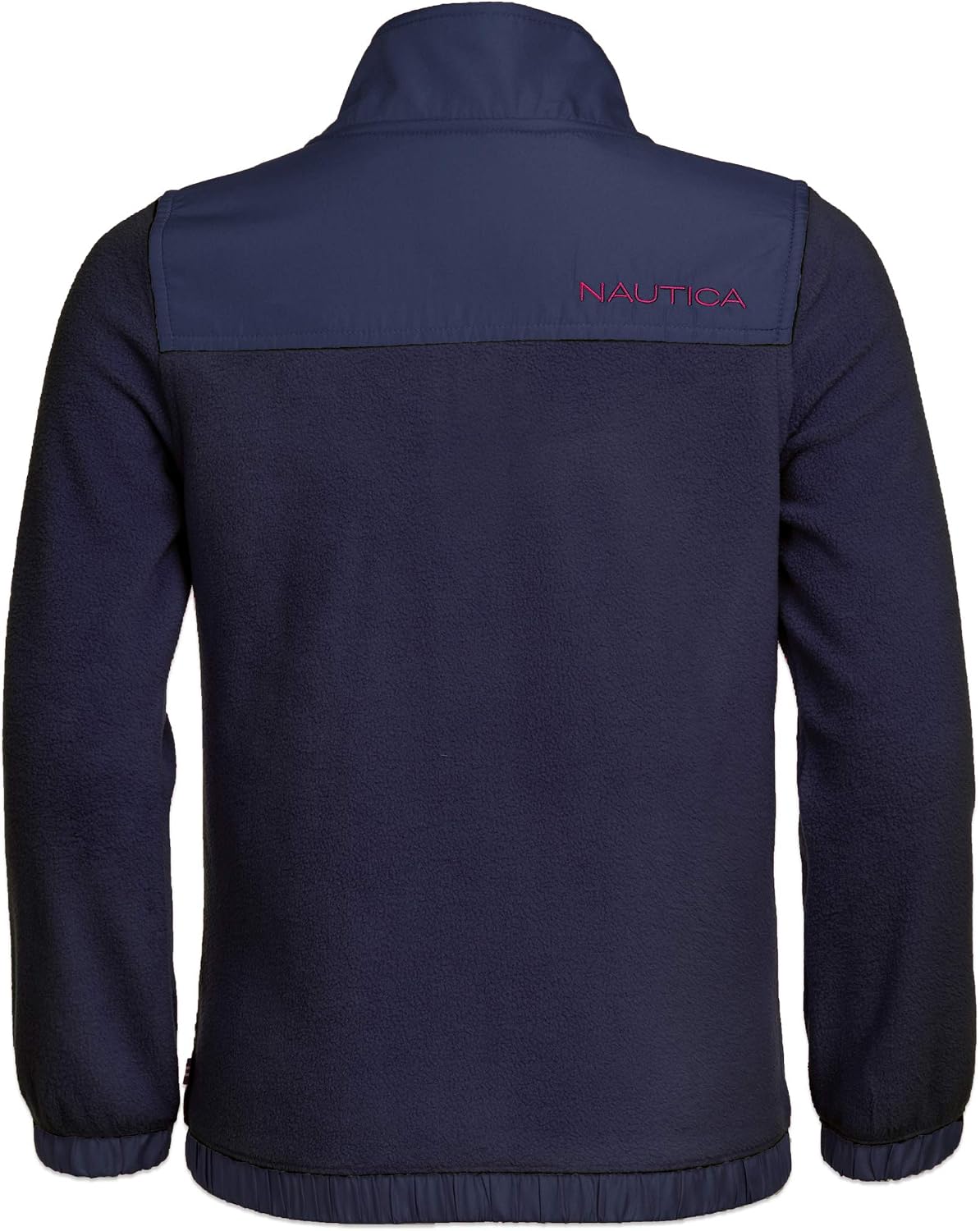 Nautica Girls' Full-Zip Fleece Jacket, Signature Logo Design, Lightweight & Wind Resistant