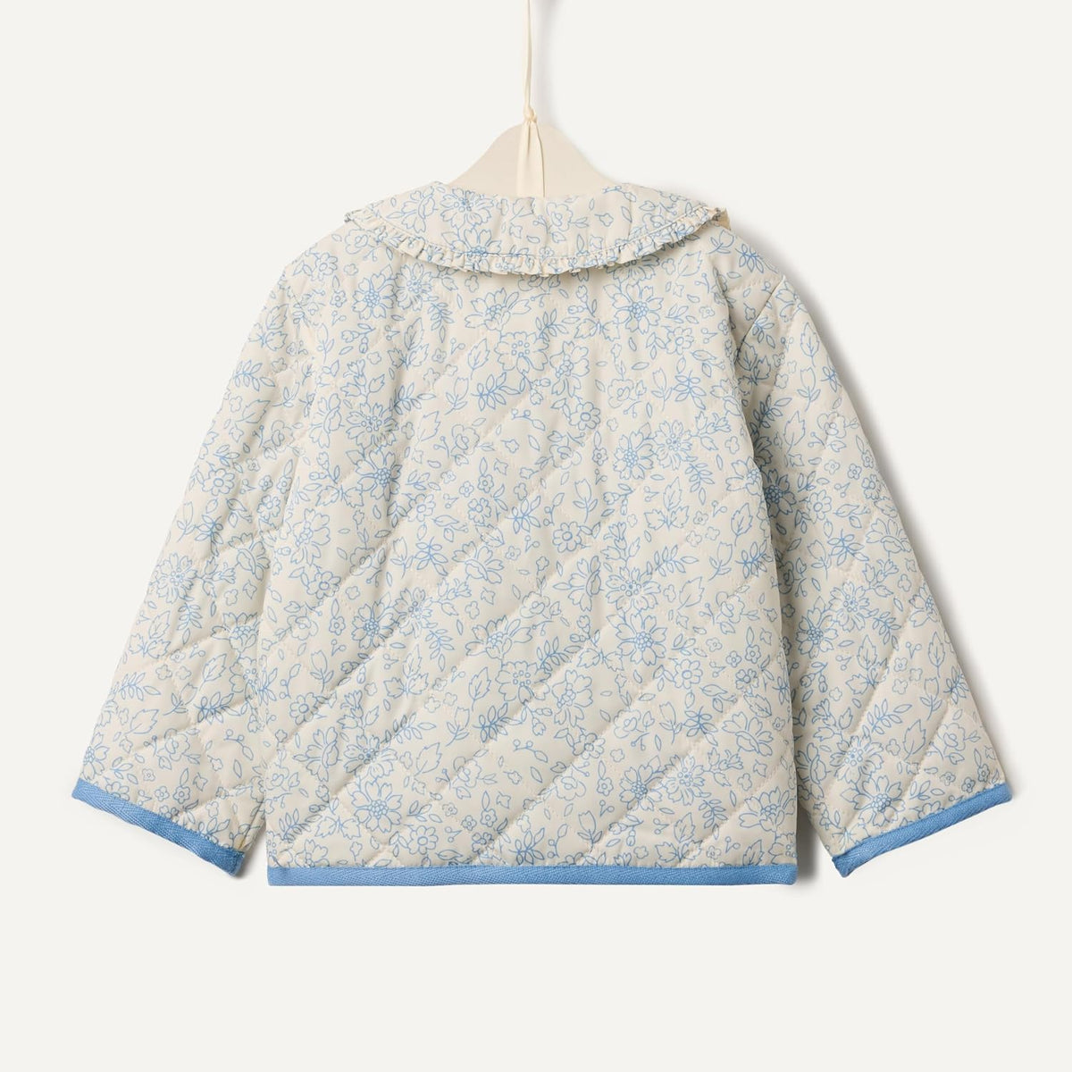 Amazon Essentials x Sofia Grainge Toddler and Baby Girls' Midweight Quilted Field Jacket with Ruffle
