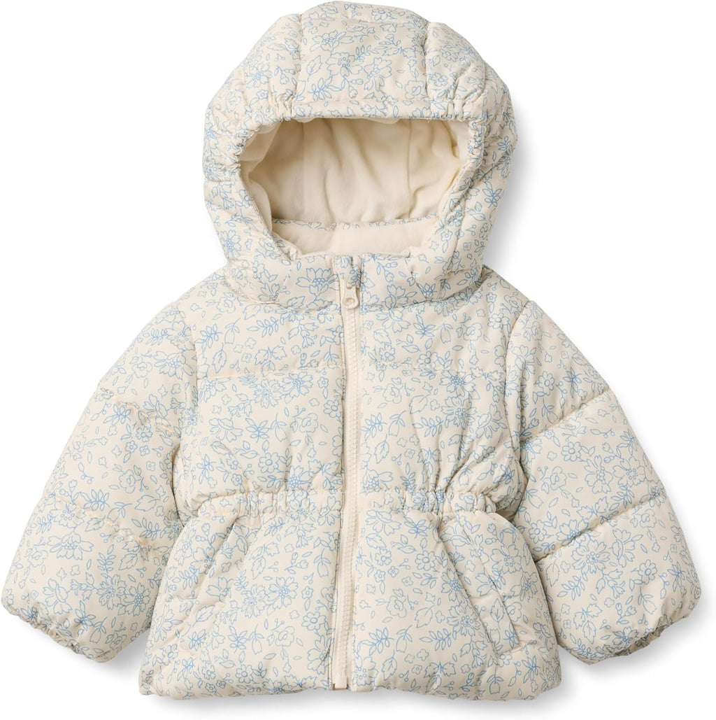Amazon Essentials x Sofia Grainge Babies, Todders and Girls' Water-Repellent Hooded Puffer Jacket