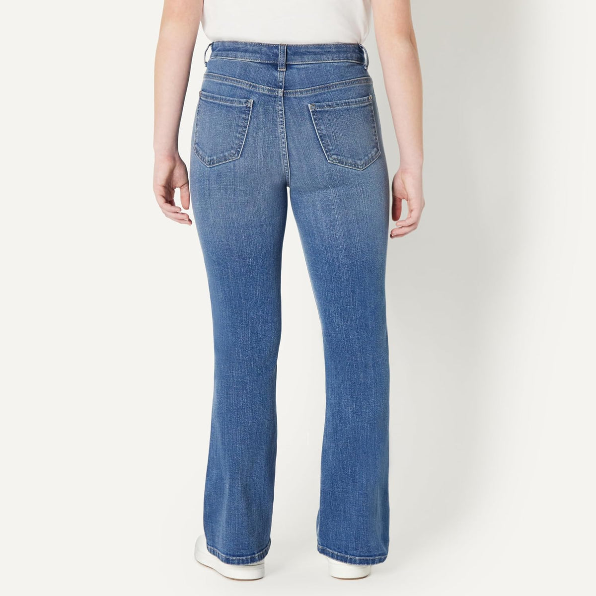 Amazon Essentials Girls' High Stretch High-Rise Flare Jean