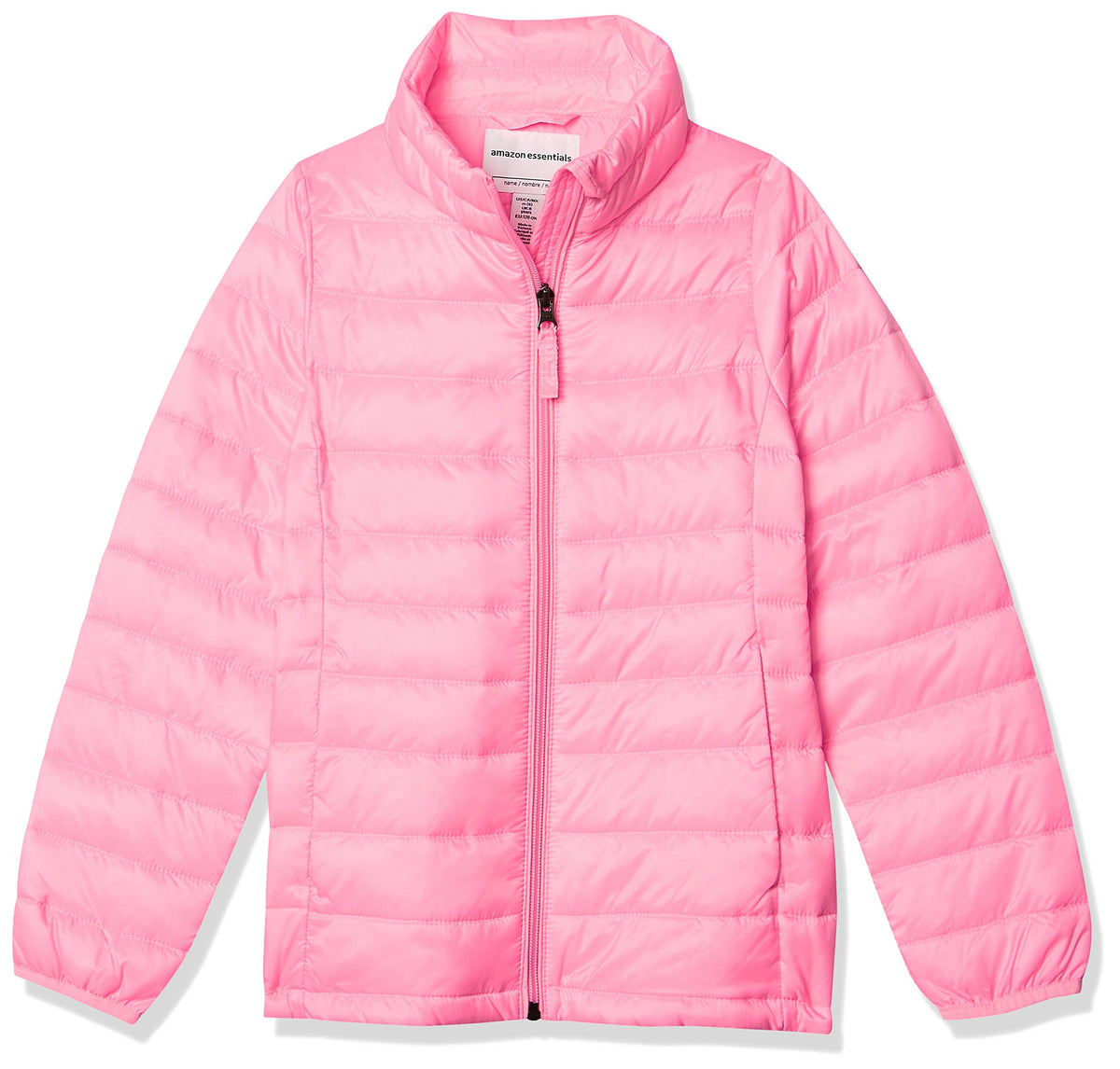 Amazon Essentials Girls and Toddlers' Light-Weight Water-Resistant Packable Mock Puffer Jackets