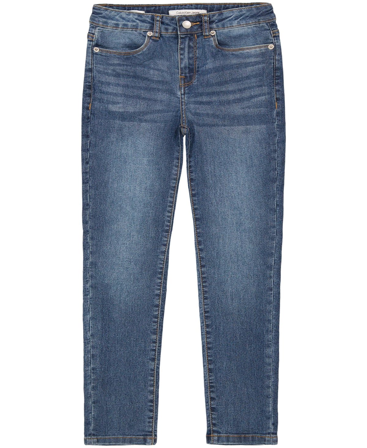 Calvin Klein Girls' Skinny Fit Stretch Denim 5-Pocket Jeans