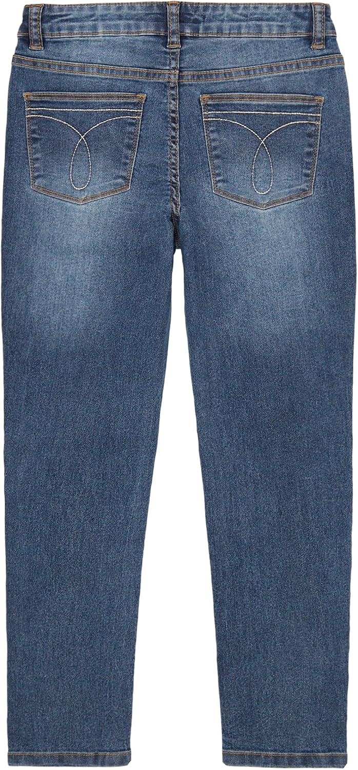 Calvin Klein Girls' Skinny Fit Stretch Denim 5-Pocket Jeans