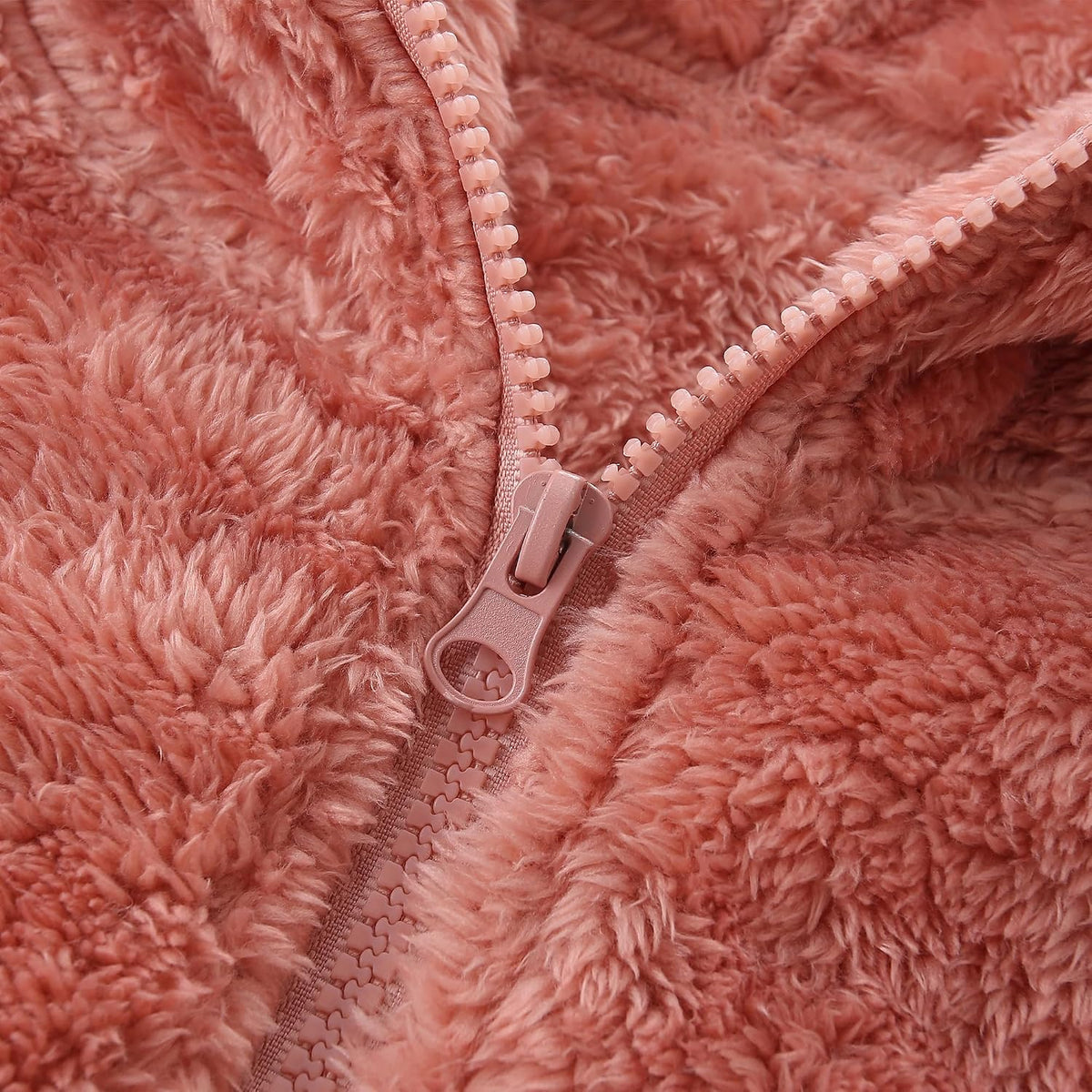 Girls Polar Fleece Jacket Zip Up Kids Hoodie with Pockets 5-14Y