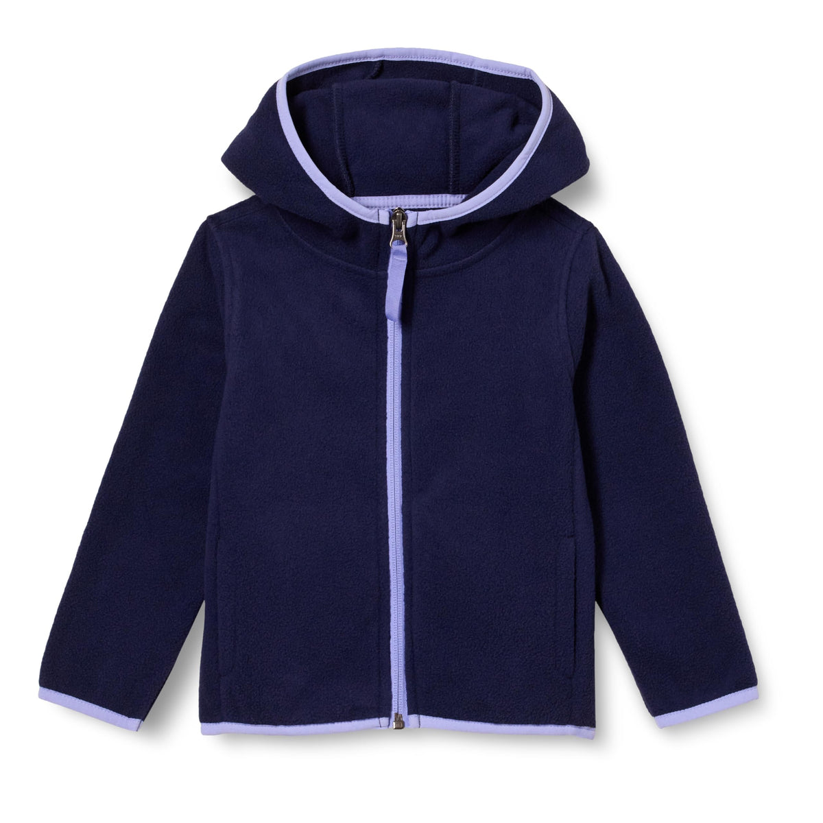 Amazon Essentials Girls and Toddlers' Fleece Full-Zip Hooded Lightweight Jacket for Spring