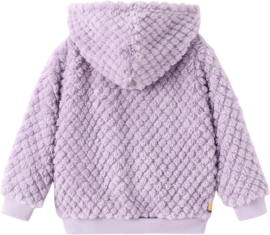 Disney Girl/Boy Fleece Jacket Zipper Sherpa Fuzzy Hoodie Winter Coat 2-13Y