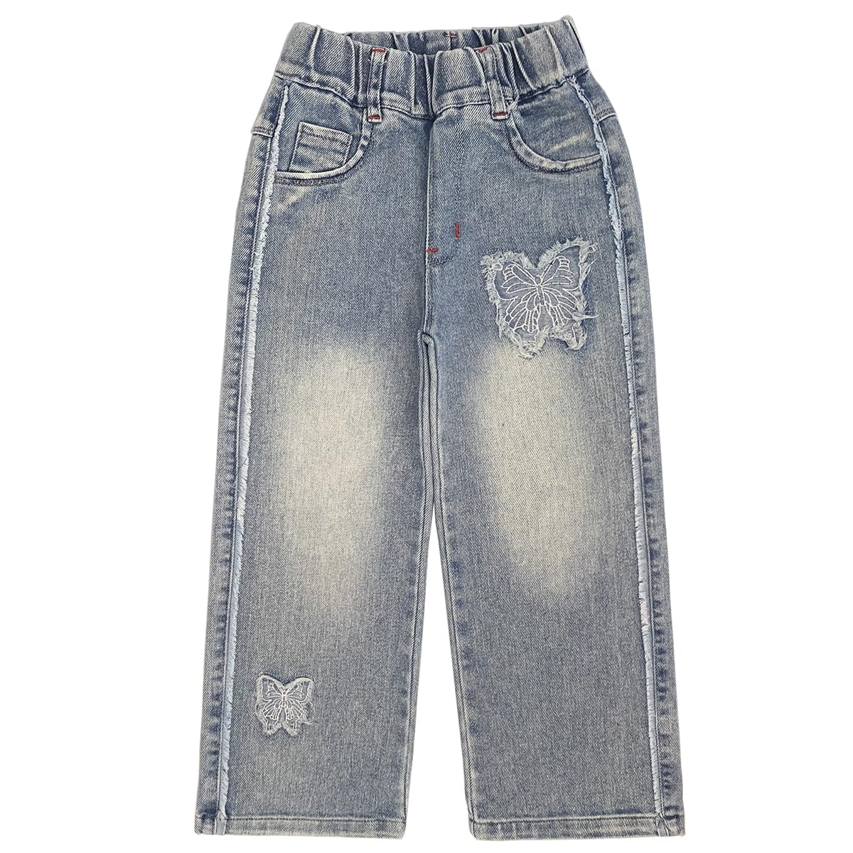 Peacolate 4-9T Infant Little Kids Girls Embroidery Jeans Denim Pants