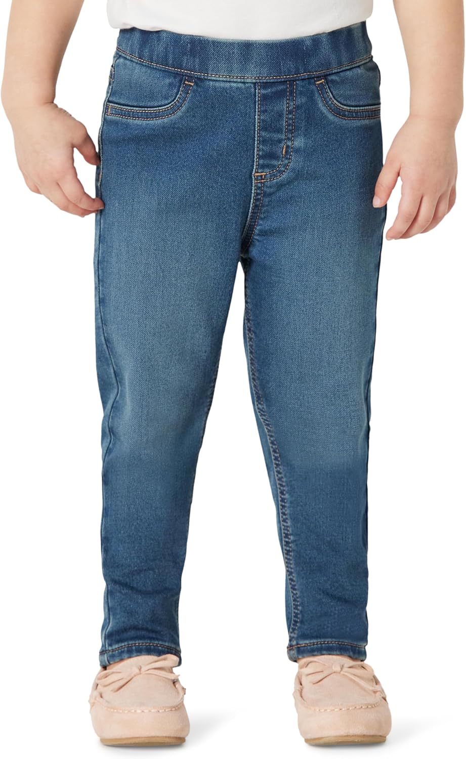 Amazon Essentials Girls and Toddlers' Skinny Mid Rise Soft Stretch Denim Jegging