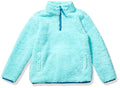 Amazon Essentials Girls' Long Sleeve Sherpa Fleece Quarter-Zip Pullover Jacket, Insulated
