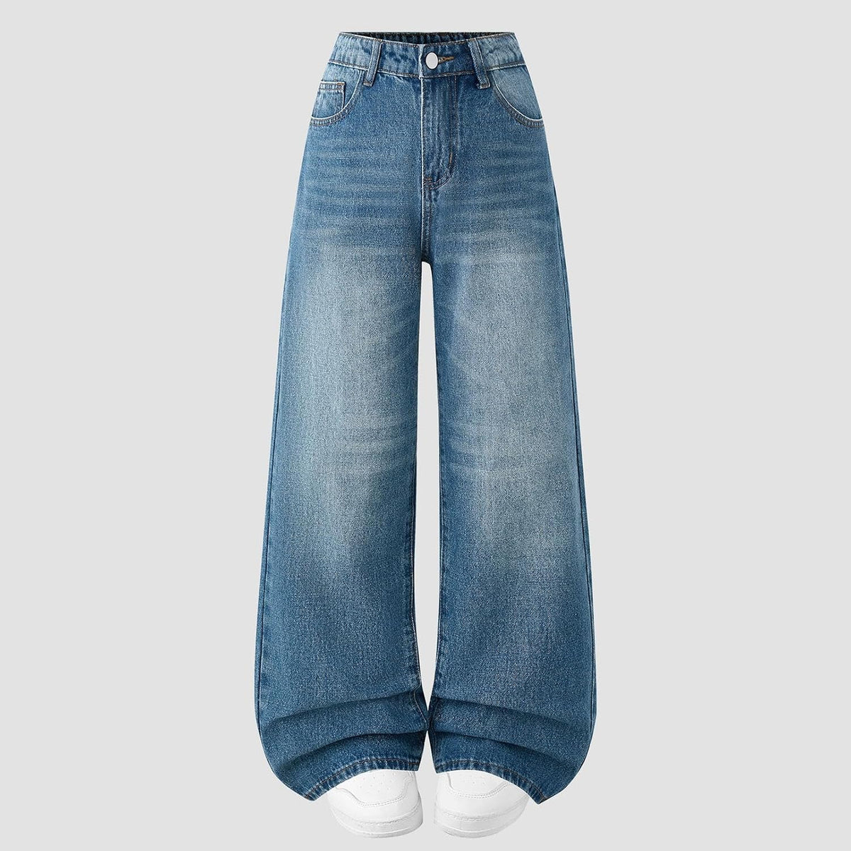 12-16Y Girls Jeans Teen Girl Clothes Baggy Wide Leg Cute Pants Retro Denim Pant Y2k Tween Outfits