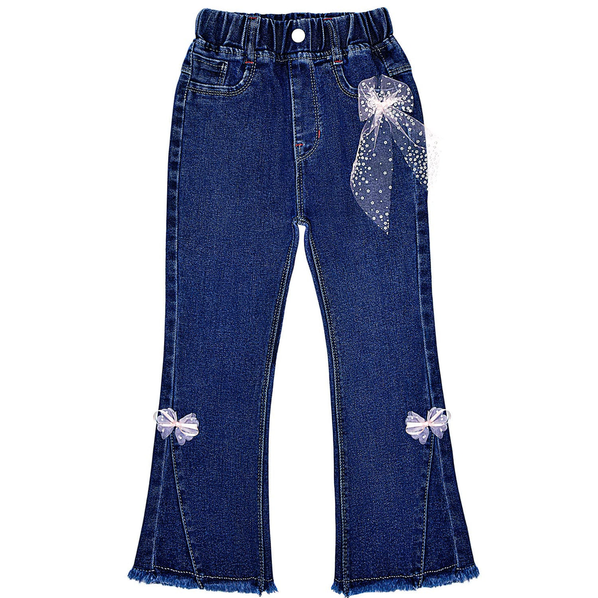 Peacolate 4-9T Infant Little Kids Girls Embroidery Jeans Denim Pants