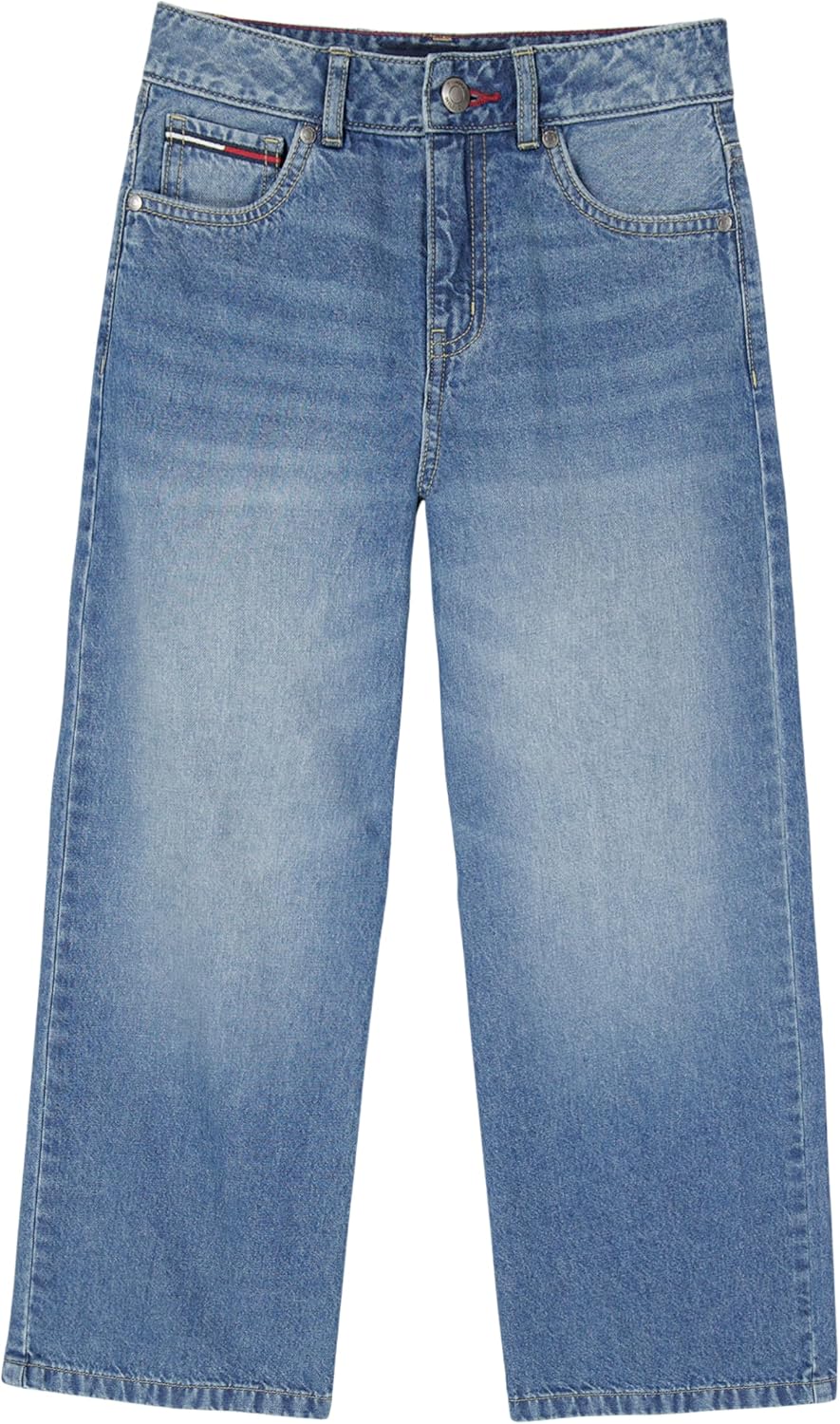 Tommy Hilfiger Girls' Wide Leg 5-Pocket Denim Jean