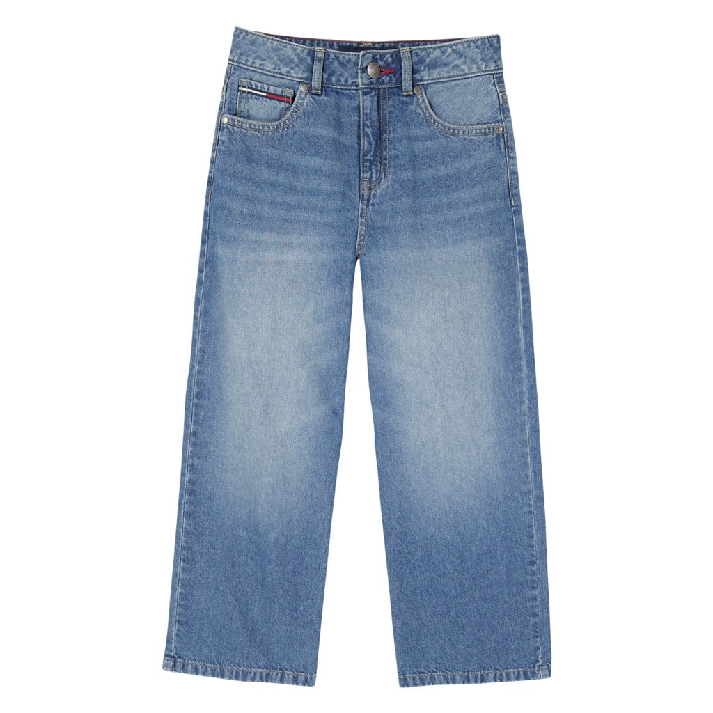 Tommy Hilfiger Girls' Wide Leg 5-Pocket Denim Jean