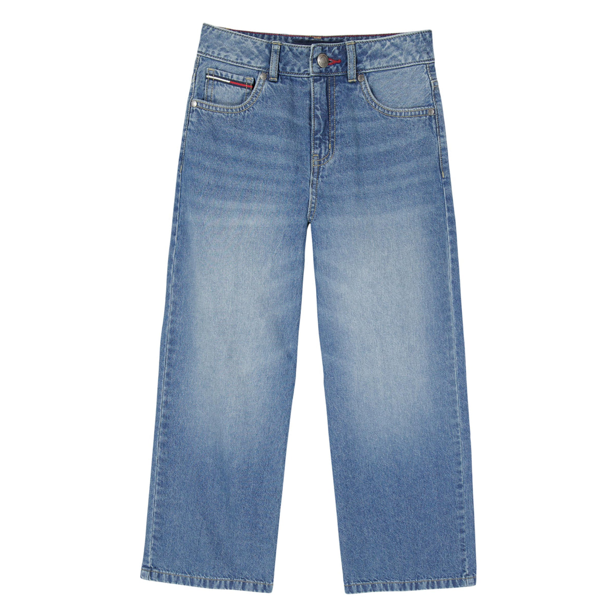 Tommy Hilfiger Girls' Wide Leg 5-Pocket Denim Jean