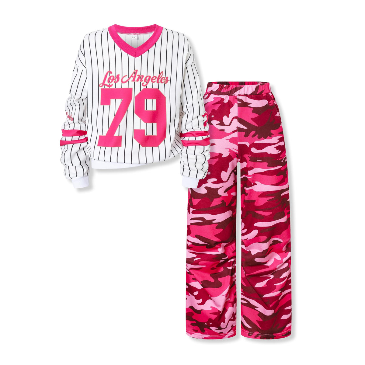 Tween Girl Clothes Mock Neck Long Sleeve Top & Bow Wide Leg Pants 2PCS Fall Winter Outfits Set 7-14Y