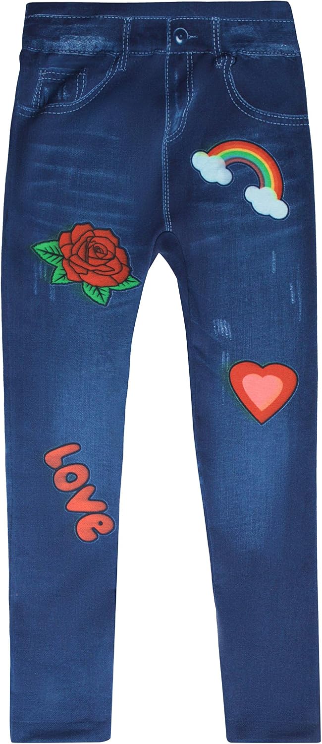 Just Love Jeggings for Girls Comfortable Seamless Printed Leggings