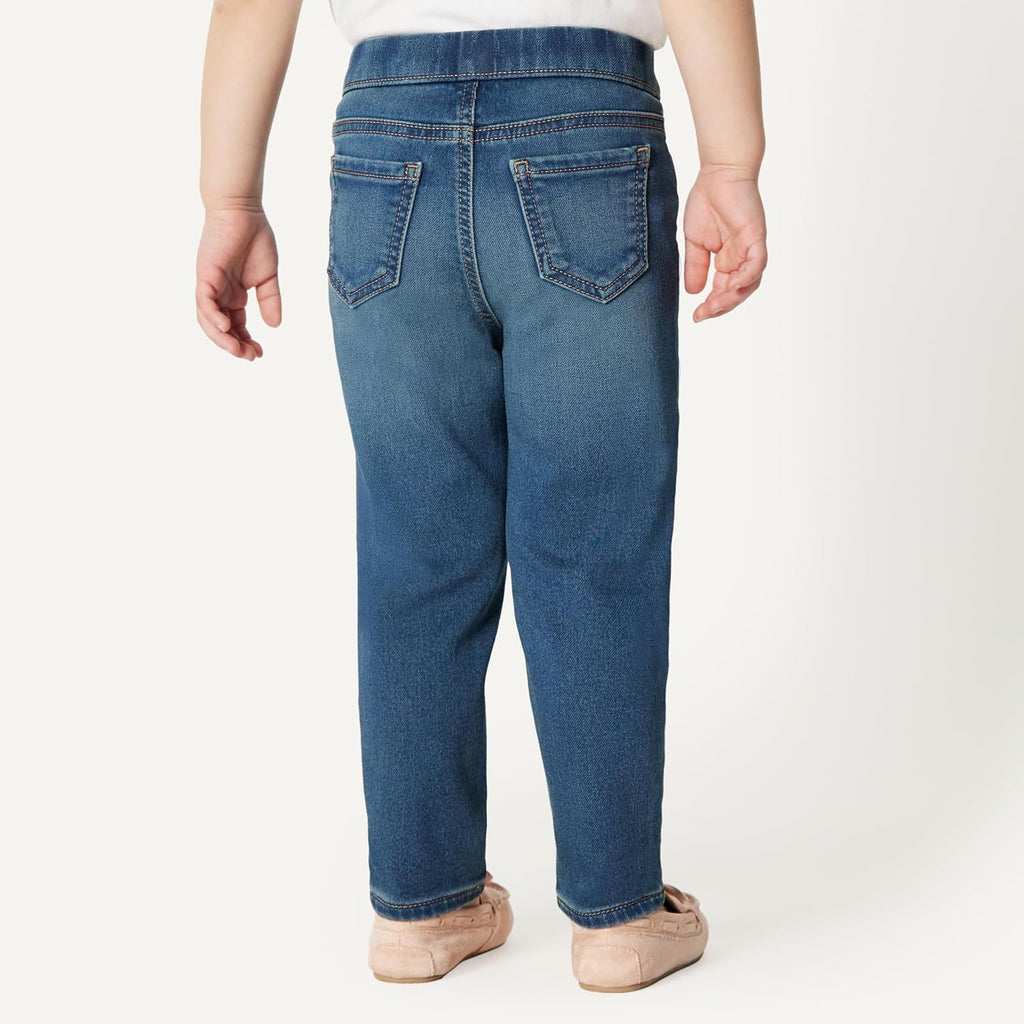 Amazon Essentials Girls and Toddlers' Skinny Mid Rise Soft Stretch Denim Jegging