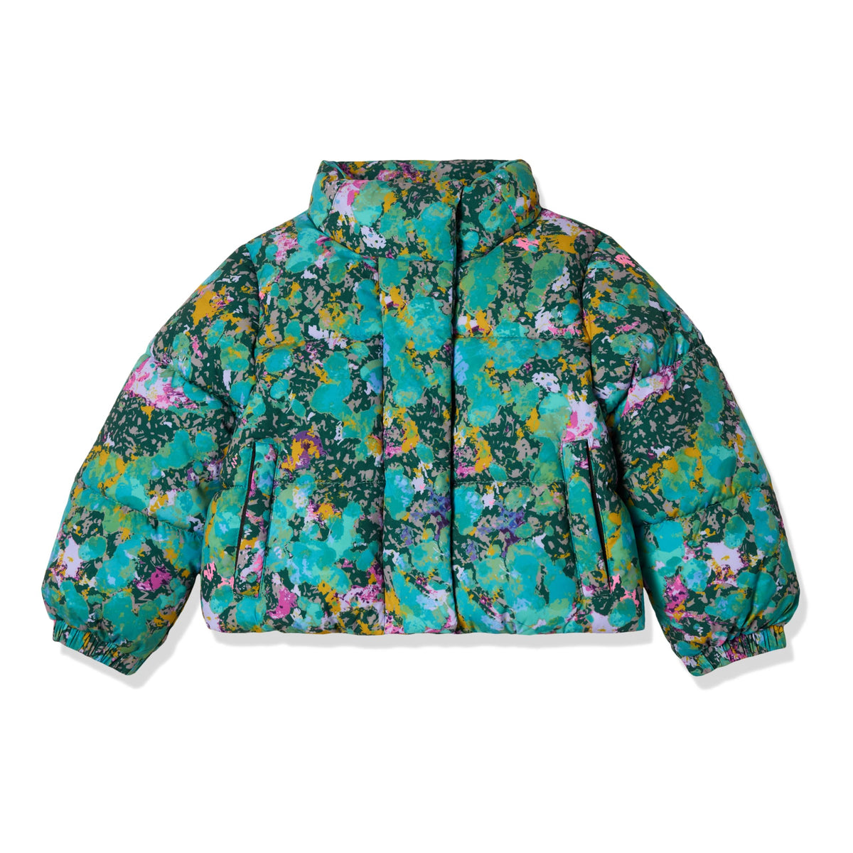 Amazon Essentials Girls and Toddlers' Cropped Full-Zip Fully Lined Puffer Jacket (Quilted Matte or Sherpa Fleece)