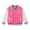 Marvel Spider-Gwen Girls Letterman Varsity Bomber Jacket for Little Kids