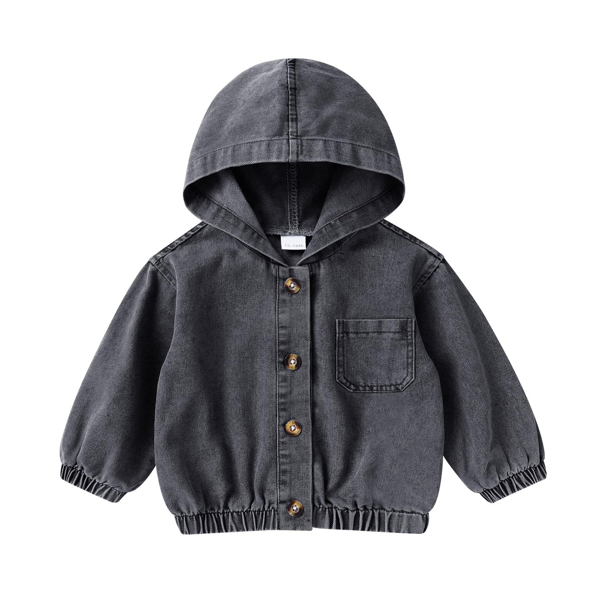 Happy Town Toddler Jean Jacket with Hood Denim Outerwear for Girls and Boys