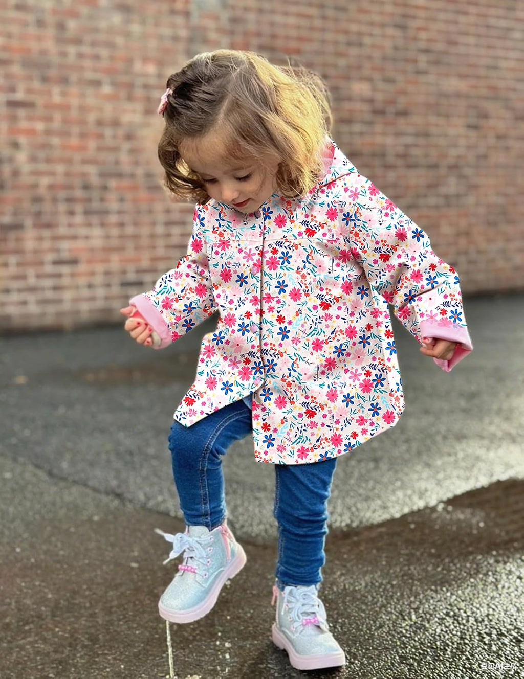 Arshiner Toddler Girls Waterproof Hooded Coat Jacket Outwear Raincoat