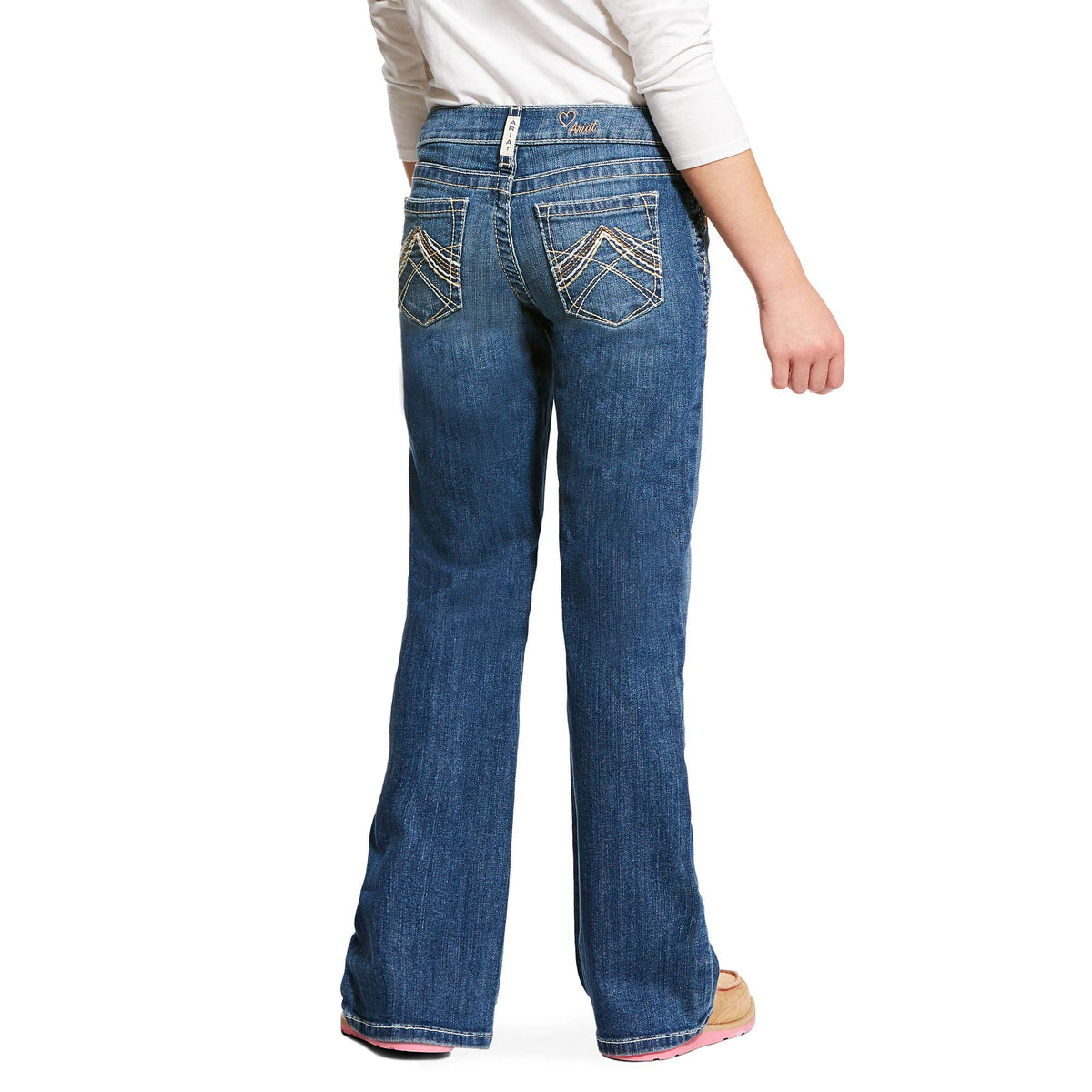 ARIAT Girls Real Bootcut Whipstitch Jeans